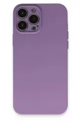 Newface İphone 13 Pro Kılıf Nano İçi Kadife Silikon - Koyu Lila