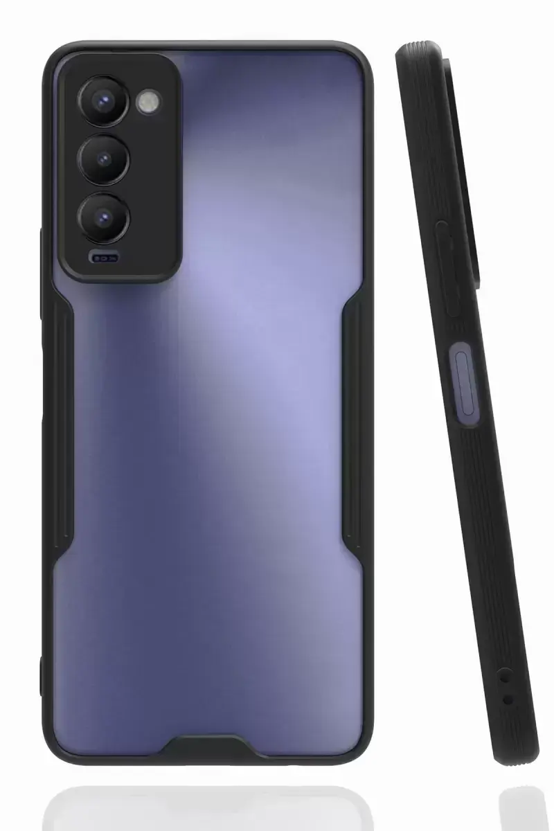 Newface Tecno Camon 18 Kılıf Platin Silikon - Siyah