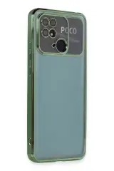 Newface Xiaomi Redmi 10c Kılıf Razer Lensli Silikon - Yeşil