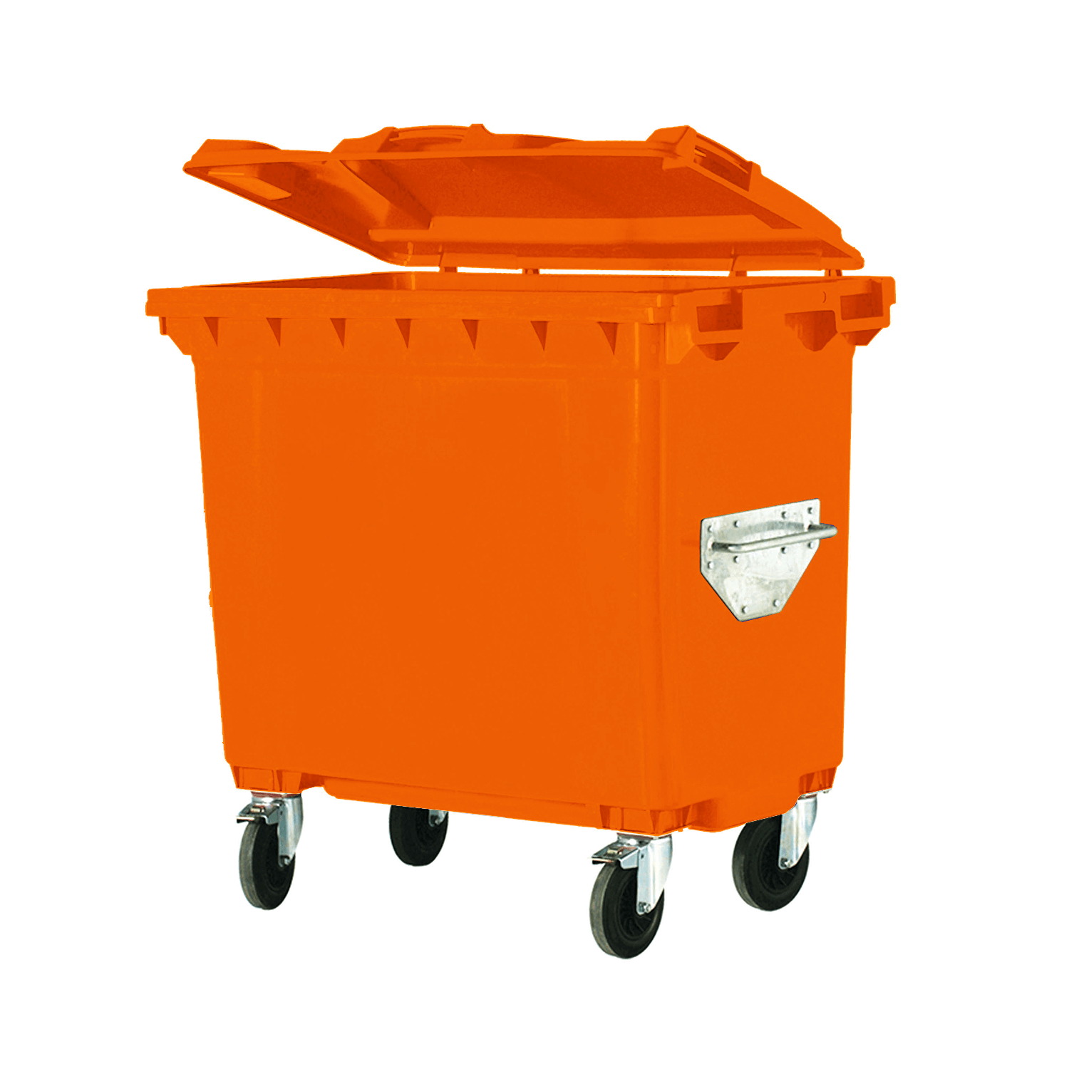 Tekerlekli Plastik Çöp Konteynerı Tip 3 - 770 Lt. Turuncu