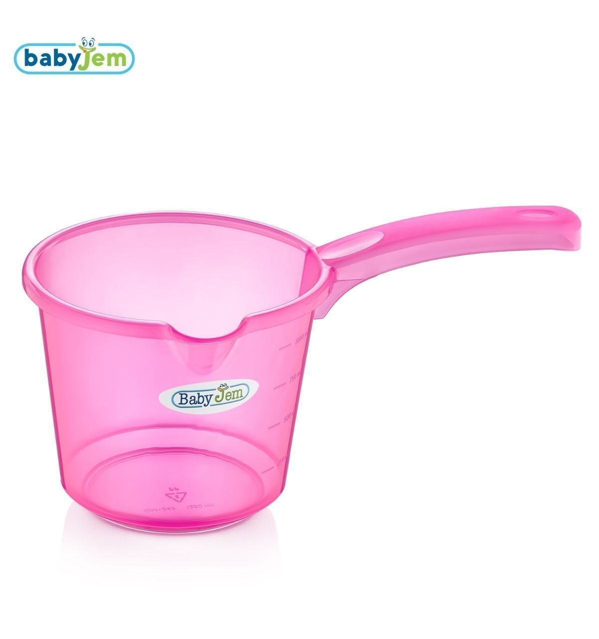 Babyjem Bebek Banyo Maşrapası Şeffaf Pembe