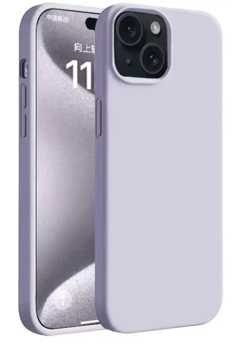 Newface İphone 15 Plus Kılıf First Silikon - Lila