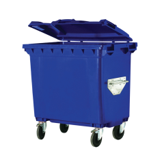 Tekerlekli Plastik Çöp Konteynerı Tip 3 770 lt. Mavi