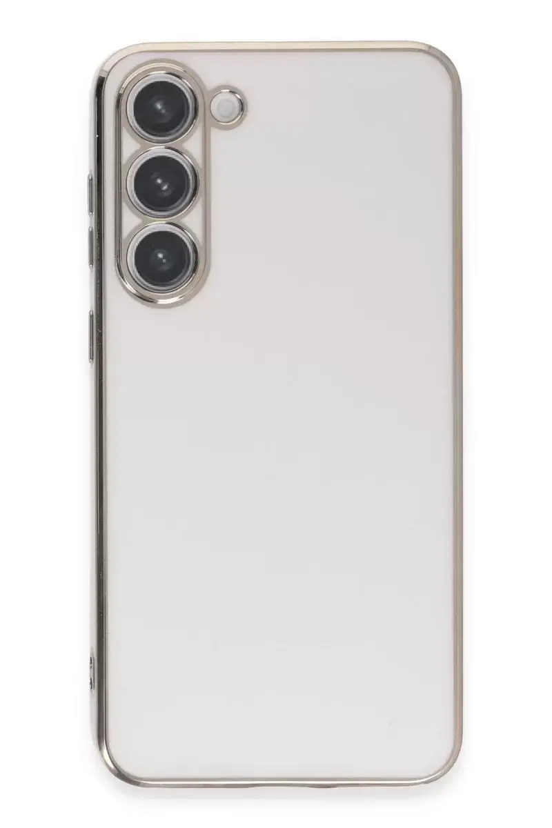 Newface Samsung Galaxy S23 Kılıf Volet Silikon - Beyaz