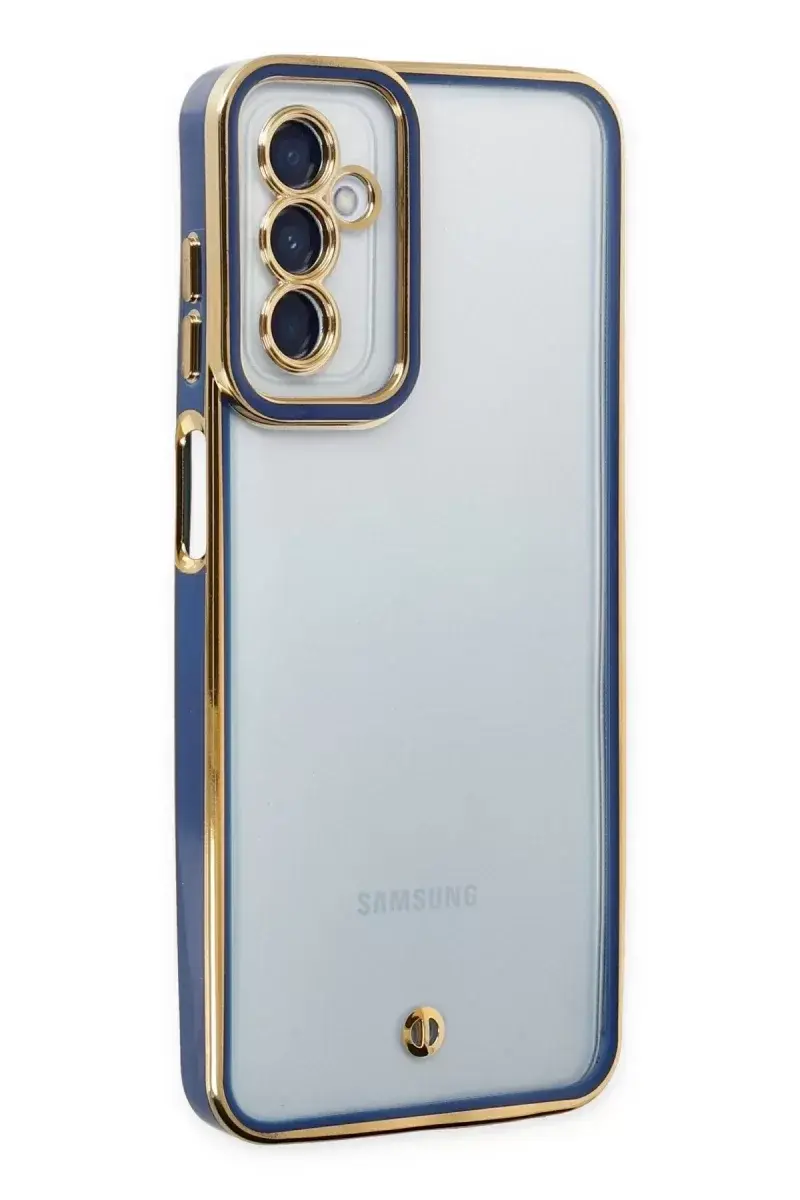 Newface Samsung Galaxy M23 Kılıf Liva Lens Silikon - Mavi