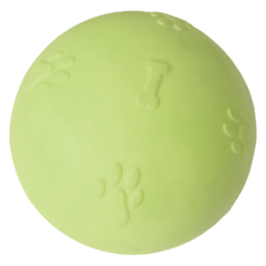 Pati Desenli Termoplastik Sert Köpek Oyun Topu 8 cm Large Sarı