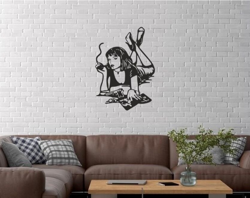 Duvar Dekor Süs Mdf Ahşap Mia Temalı 25 x 35 Siyah Renk