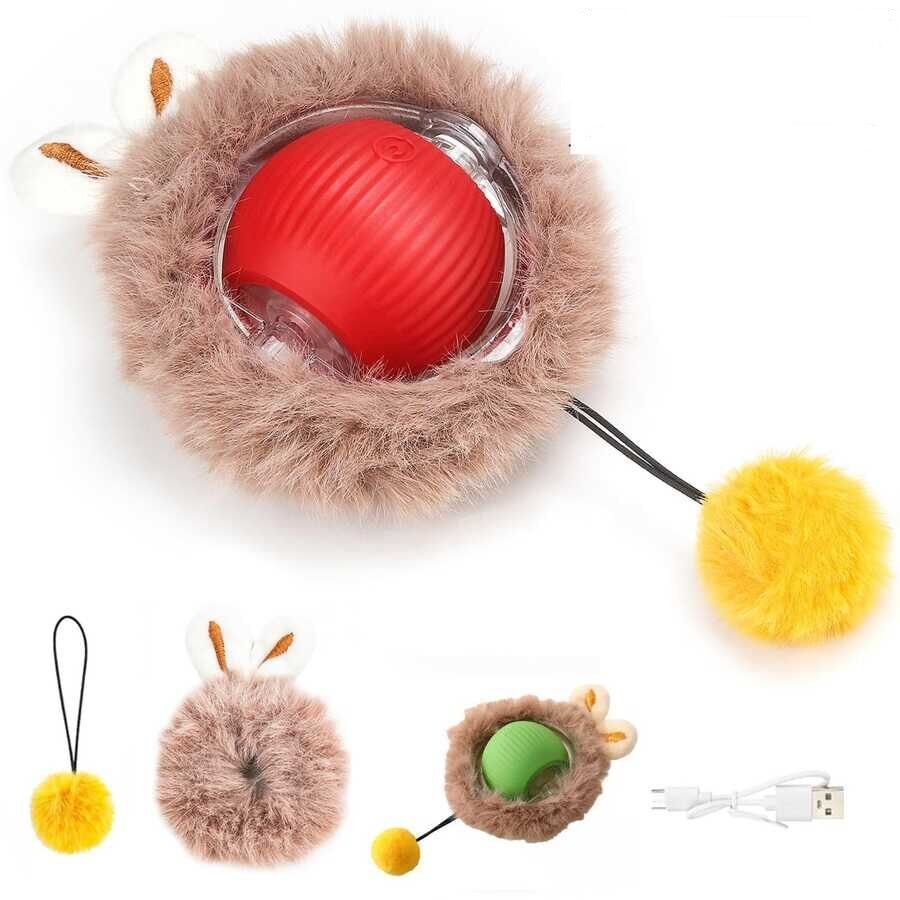İnteraktif Şarjlı Kulaklı Hareketli Peluş Oyun Topu Kuyruklu 5 cm