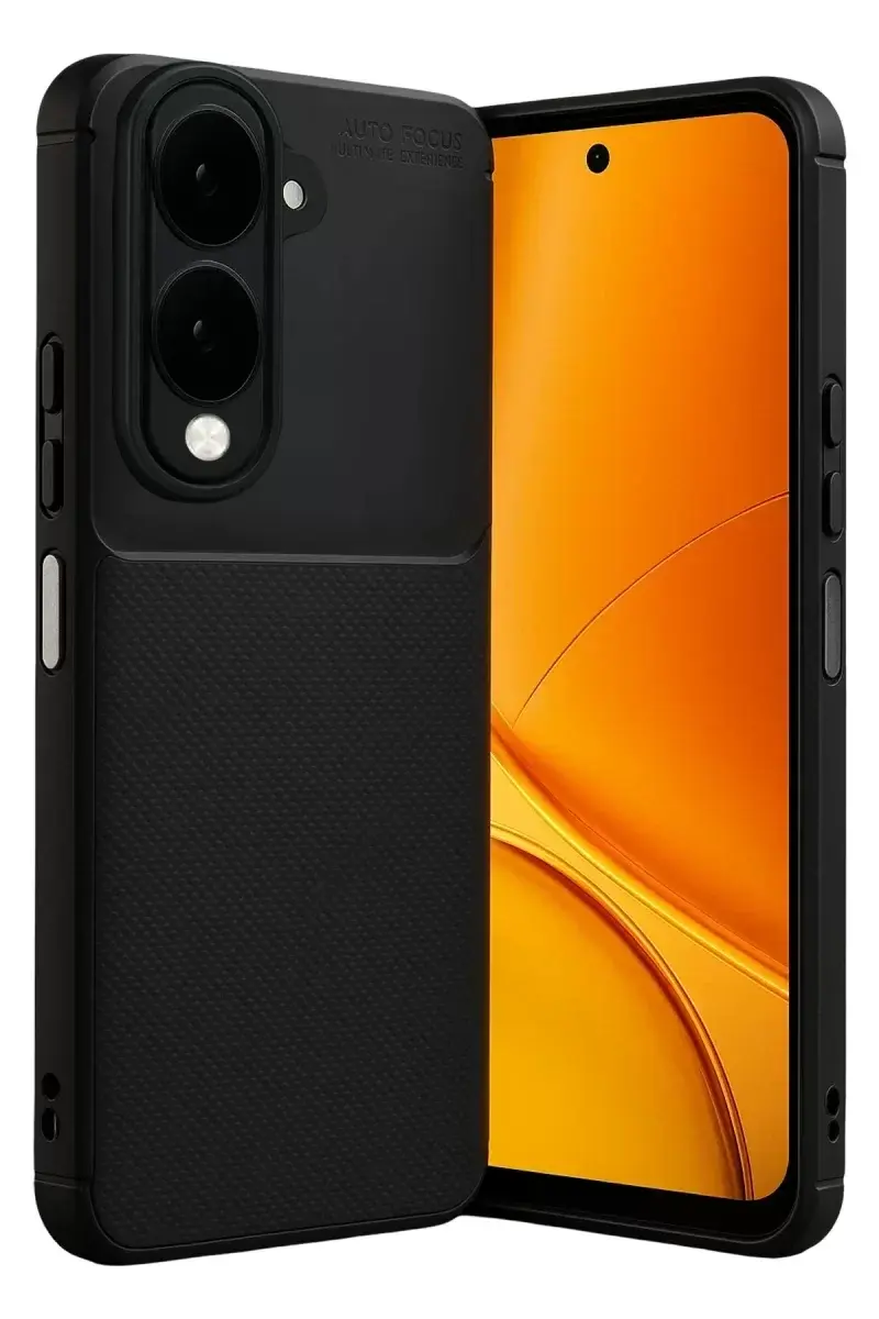 Newface Vivo Y29s Auto Focus Karbon Kapak - Siyah