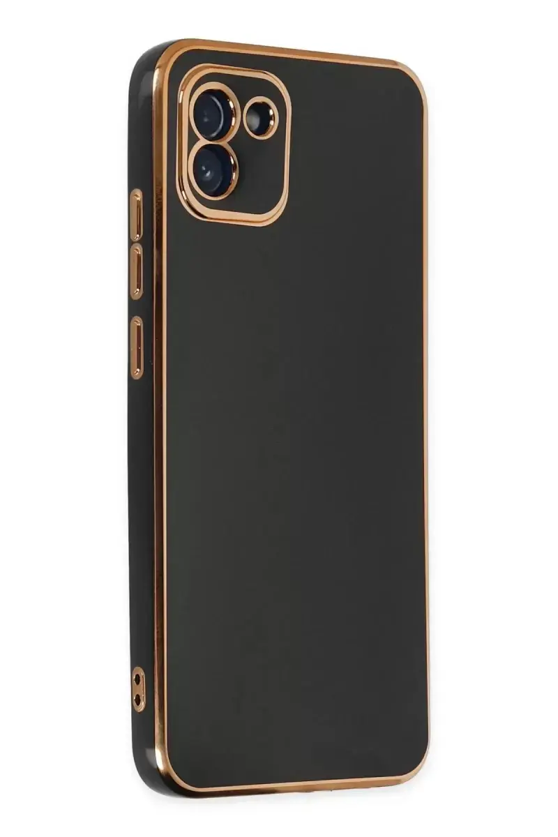 Newface Samsung Galaxy A03 Kılıf Volet Silikon - Siyah