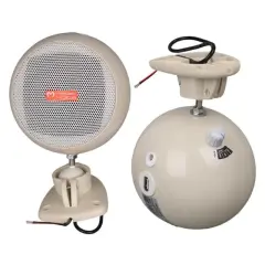 Magicvoice Mv-12 7.5 Cm 20 Watt Komütatörlü Hat Trafolu Krem Beyazı Sütun Sarkık Hoparlör (2'li Takım)