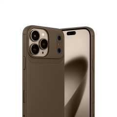 İphone 17 Pro Max Auto Focus Karbon Kapak - Kahverengi