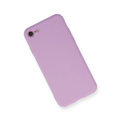 İphone 7 Kılıf Nano İçi Kadife Silikon - Lila