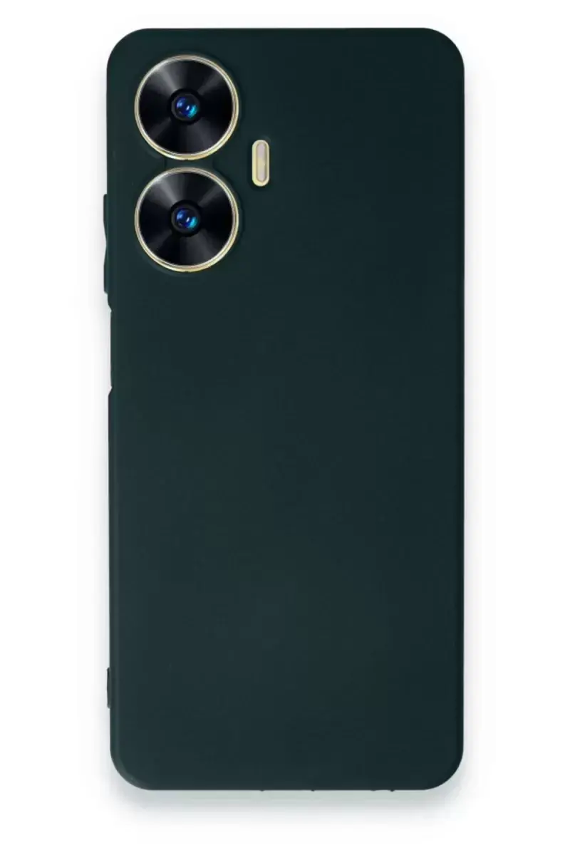 Newface Realme C55 Kılıf First Silikon - Koyu Yeşil