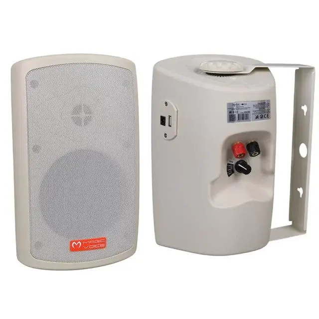 Magicvoice Mv-36 11 Cm 50 Watt Komütatörlü Hat Trafolu Krem Beyaz Sütun Hoparlör (2'li Takım)