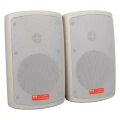 Magicvoice Mv-36 11 Cm 50 Watt Komütatörlü Hat Trafolu Krem Beyaz Sütun Hoparlör (2'li Takım)