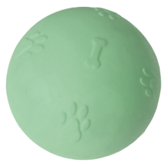 Pati Desenli Termoplastik Sert Köpek Oyun Topu 8 cm Large Yeşil