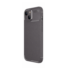 İphone 14 Kılıf Auto Focus Karbon Kapak - Gri