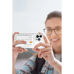 İphone 15 Kılıf Kart Şeffaf Silikon - Şeffaf