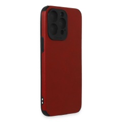 İphone 15 Pro Max Kılıf Loop Deri Silikon - Kırmızı