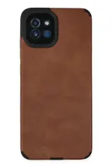 Newface Samsung Galaxy A03 Kılıf Loop Deri Silikon - Kahverengi