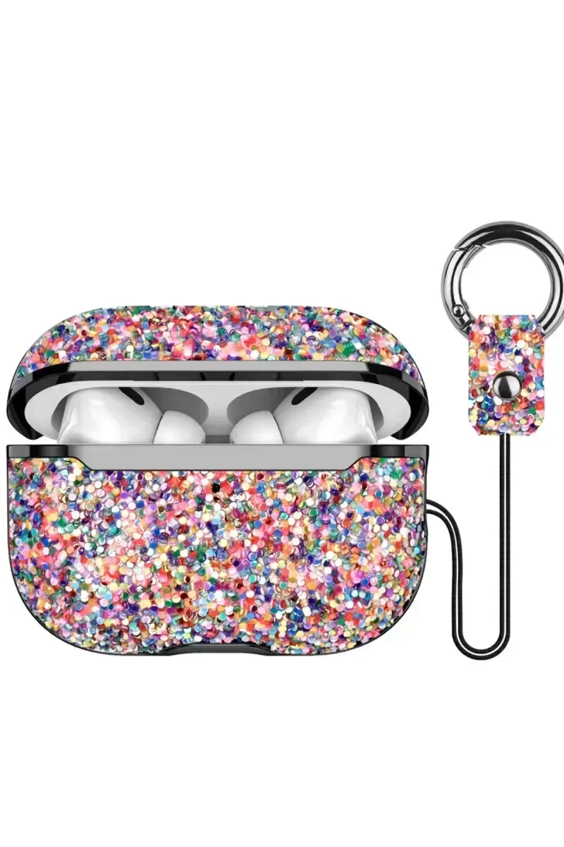 Onegif Airpods Pro 2 (2.nesil) Bright Simli Airpods Kapak - Gold