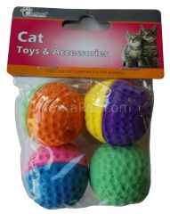 Eastland İki Renkli Kedi Oyuncak Sünger Top 4 Lü