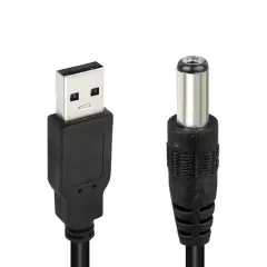 Powermaster Usb Erkek 5.5*2.5 Mm Uçlu Adaptör Jacklı 1 Metre Kablo