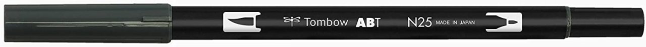 AB-T Dual Brush Pen - Lamp Black- N25