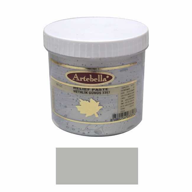 Rölyef Pasta Metalik Gümüş 300gr. N:3353