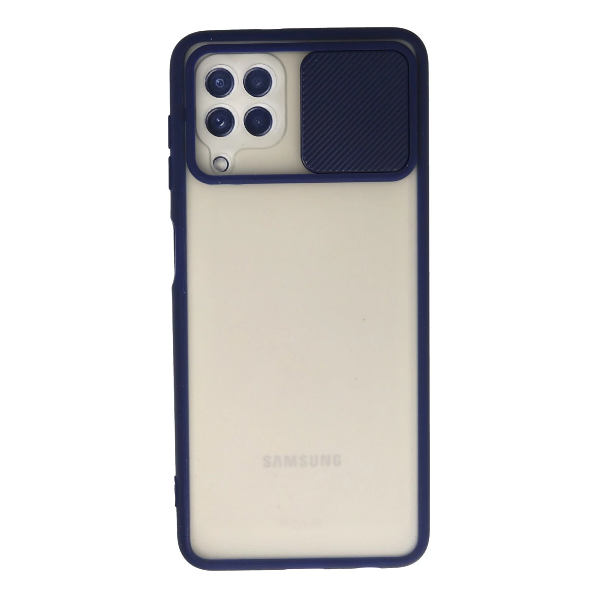 Samsung Galaxy A22 Kılıf Palm Buzlu Kamera Sürgülü Silikon - Lacivert