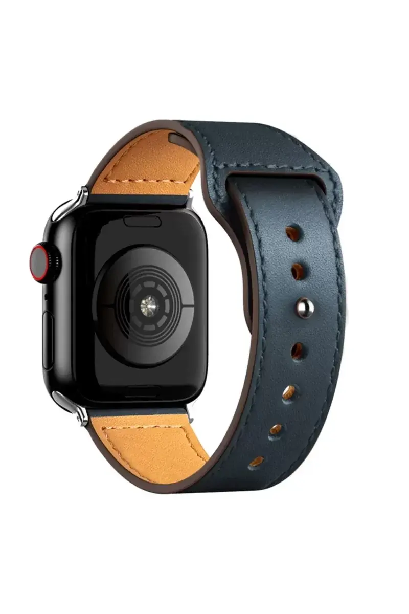 Newface Apple Watch 38mm Kr415 Luaz Deri Kordon - Lacivert