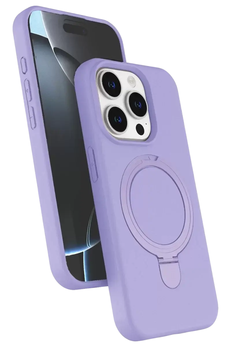 Newface Apple İphone 14 Pro Max Regal Magsafe Standlı Kapak - Lila