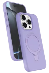 Newface Apple İphone 14 Pro Max Regal Magsafe Standlı Kapak - Lila
