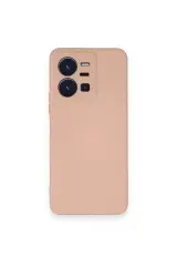 Newface Vivo Y35 Kılıf Nano İçi Kadife Silikon - Pudra