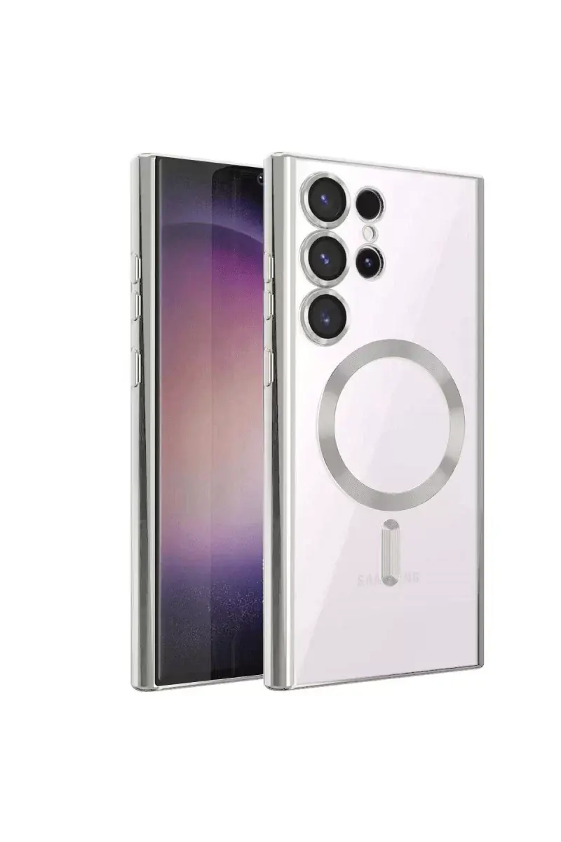 Newface Samsung Galaxy S23 Ultra Kılıf Kross Magneticsafe Kapak - Titan Gri