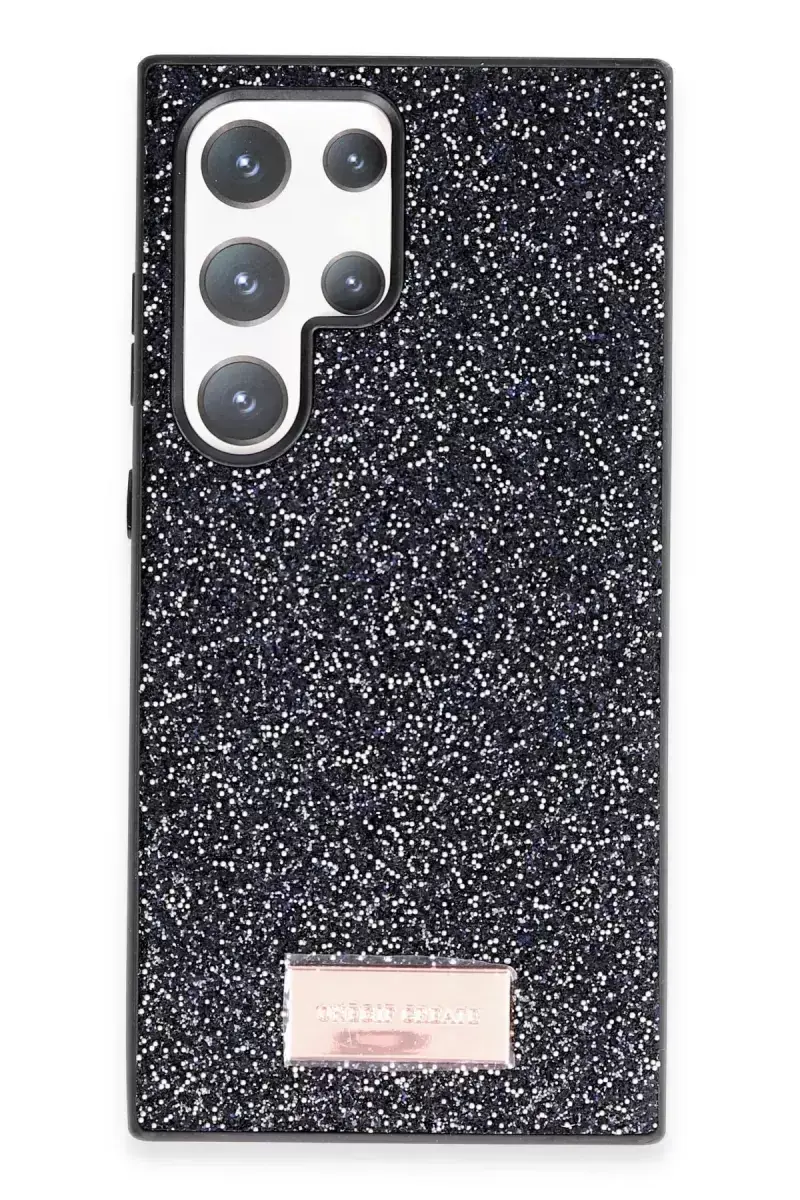 Onegif Samsung Galaxy S23 Ultra Bright Simli Kapak - Siyah