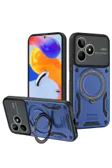 Newface Realme C53 Kılıf Joy Lens Standlı Kapak - Lacivert