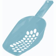Kedi Tuvalet Kum Küreği Ağır Plastik Elekli 30 cm Açık Mavi