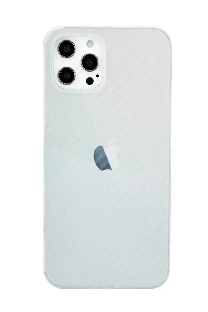 Newface İphone 12 Pro Max Kılıf Karbon Pp Silikon - Şeffaf