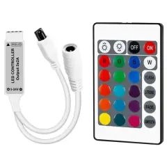 Powermaster 5-12-24 Volt 3x2 Amper Mini 24 Tuşlu Led Rgb Kontrol Cihazı