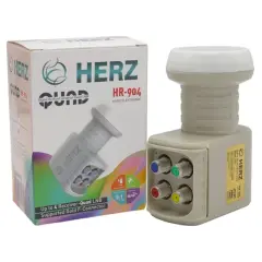 Herz Hr-904 Digital Ku-band Quad 4'lü Lnb Universal - Altın Uçlu 0.1db Sharp Chip