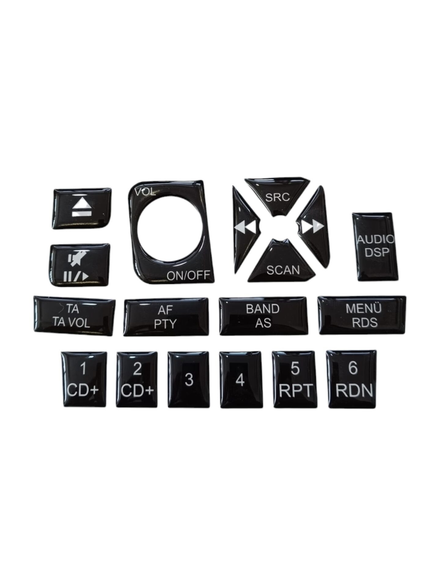 Fiat Palio Touch Plus Teyp Tuş Takımı Maun Kaplama Siyah