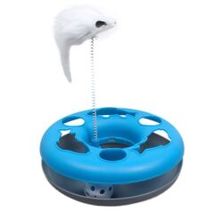 Hareketli Fareli Kedi Avcı Oyuncak Çemberi 22cm