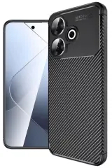 Newface Xiaomi Redmi 13 4g Kılıf Auto Focus Karbon Kapak - Siyah