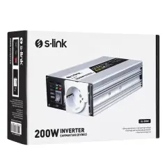 S-link Sl-200w-12 200 Watt Dc 12v - Ac 230v Anahtarlı Tek Usb Portlu Çakmaktan Power Inverter