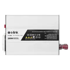 S-link Sl-200w-12 200 Watt Dc 12v - Ac 230v Anahtarlı Tek Usb Portlu Çakmaktan Power Inverter