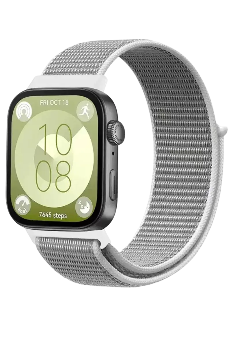 Newface Huawei Fit 4 Hasırlı Cırtcırtlı Kordon - Beyaz
