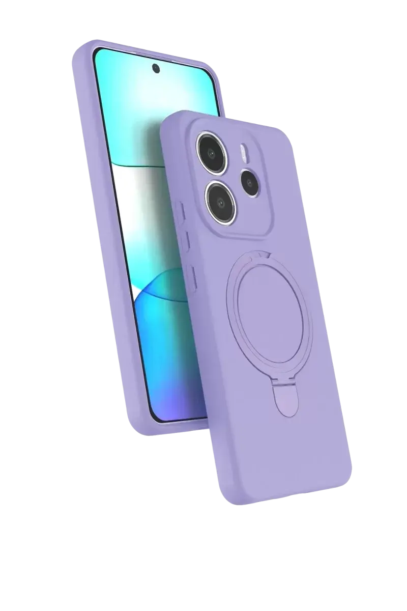 Newface Xiaomi Redmi Note 14 4g Regal Magsafe Standlı Kapak - Lila