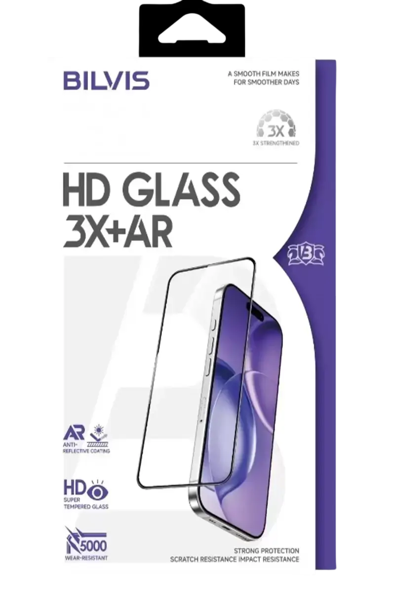 Newface Apple İphone 16 Pro Max Bilvis 3x Ar Hd Cam Ekran Koruyucu - Siyah